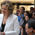 Renee Fleming and Yo-Yo Ma jam on 3-19-2012 at James T. Thompson Center Chicago  credit Nancy Malitz