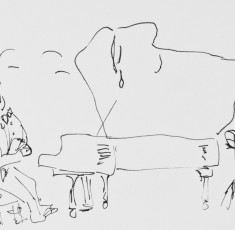 Misha Dichter drawing from A Pianist's World in Drawings credit Rosetta Books