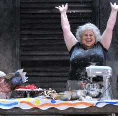 Elizabeth DeShong as Hansel, Jill Grove as Witch and Maria Kanyova as Gretel in HANSEL & GRETEL Lyric Opera Chicago 2012 credit Dan Rest