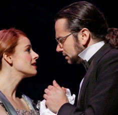 Teal Wicks as Emma Carew, Constantine Maroulis as Henry Jekyll in JEKYLL & HYDE Broadway in Chicago 2013 credit Chris Bennion