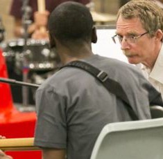 CSO bass Daniel Armstrong spent 5 days with residents of Cook Cty Juvenile Temp Detention Ctr to help prep their concert  - photo by Todd Rosenberg