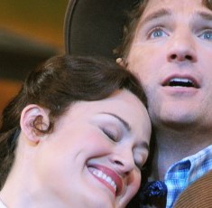 Ashley Brown as Laurey with John Cudia as Curly in Oklahoma at Lyric Opera of Chicago credit Dan Rest