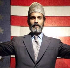 Kareem Bandealy as Abdullah Kahn in Blood and Gifts at TimeLine Theatre credit Lara Goetsch