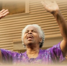 Shelah – Cheryl Lynn Bruce – prays in Steppenwolf ‘Head of Passes,’ world premiere by Tarell Alvin McCraney, directed Tina Landau April 2013 credit Michael Brosilow