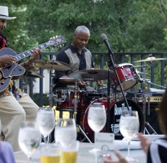 Curtis Robinson Trio in the summer terrace jazz Tuesday credit Justin Wambold