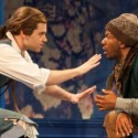 Nate Burger, left, and LaShawn Banks in The Liar at Writers' Theatre credit Michael Brosilow