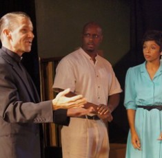 Michael Sherwin, Frank Pete and Kelly Owens in 'Clybourne Park' by Bruce Norris Redtwist Theatre 2013 (Kimberly Loughlin)