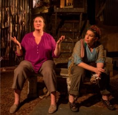 Kirsten Fitzgerald and Meighan Gerachis in 'Solstice' at A Red Orchid 2014 (Michael Brosilow)