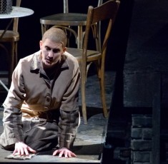 Amanda Majeski and Daveda Karanas in 'The Passenger,' by Mieczyslaw Weinberg, at Chicago Lyric Opera Feb. 2014. (Robert Kusel)